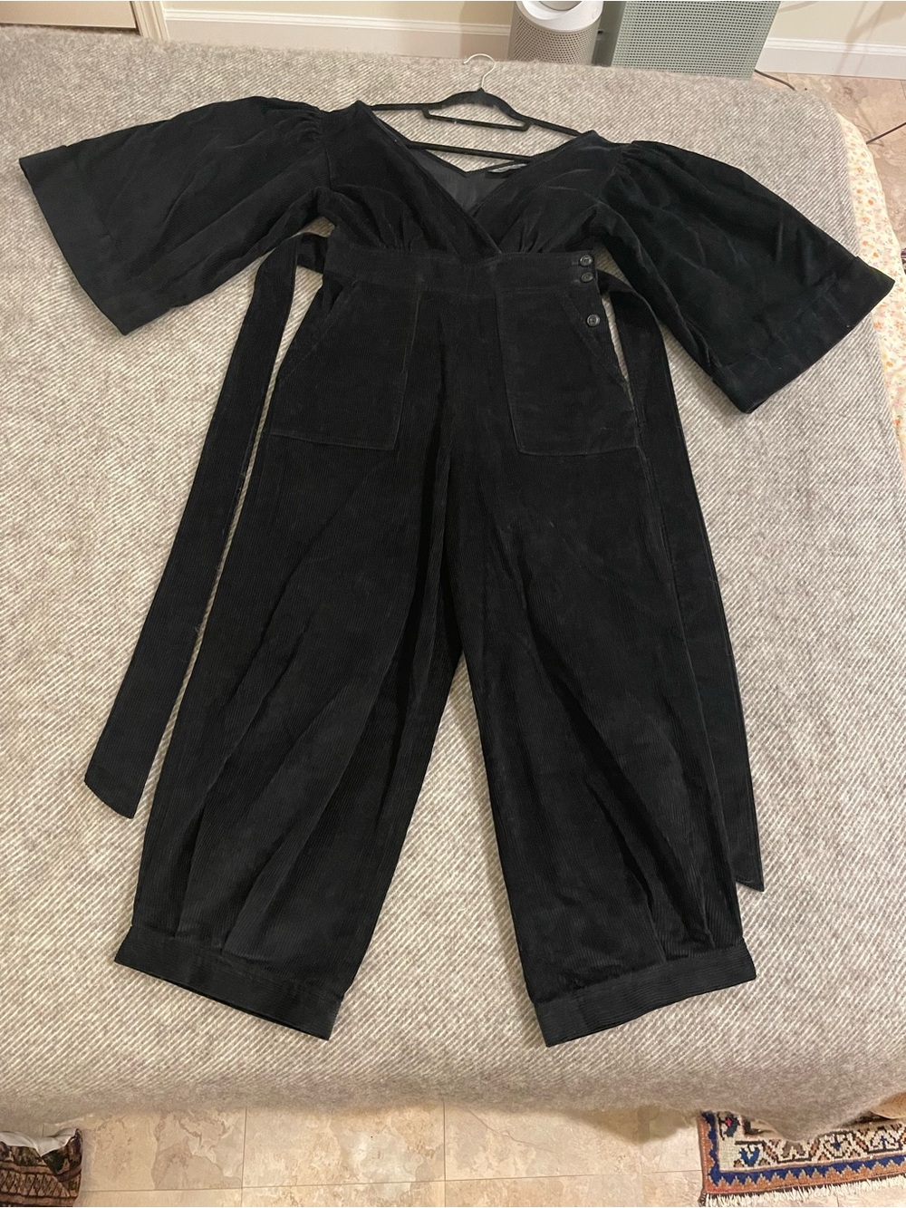 New without tags Behida Dolic Black Corduroy Jumpsuit Size Medium
